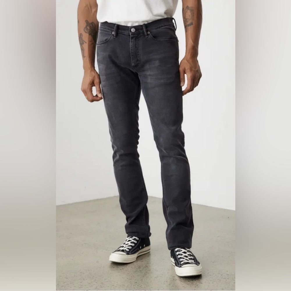 Acne Men Jeans Straight - Washed Charcoal